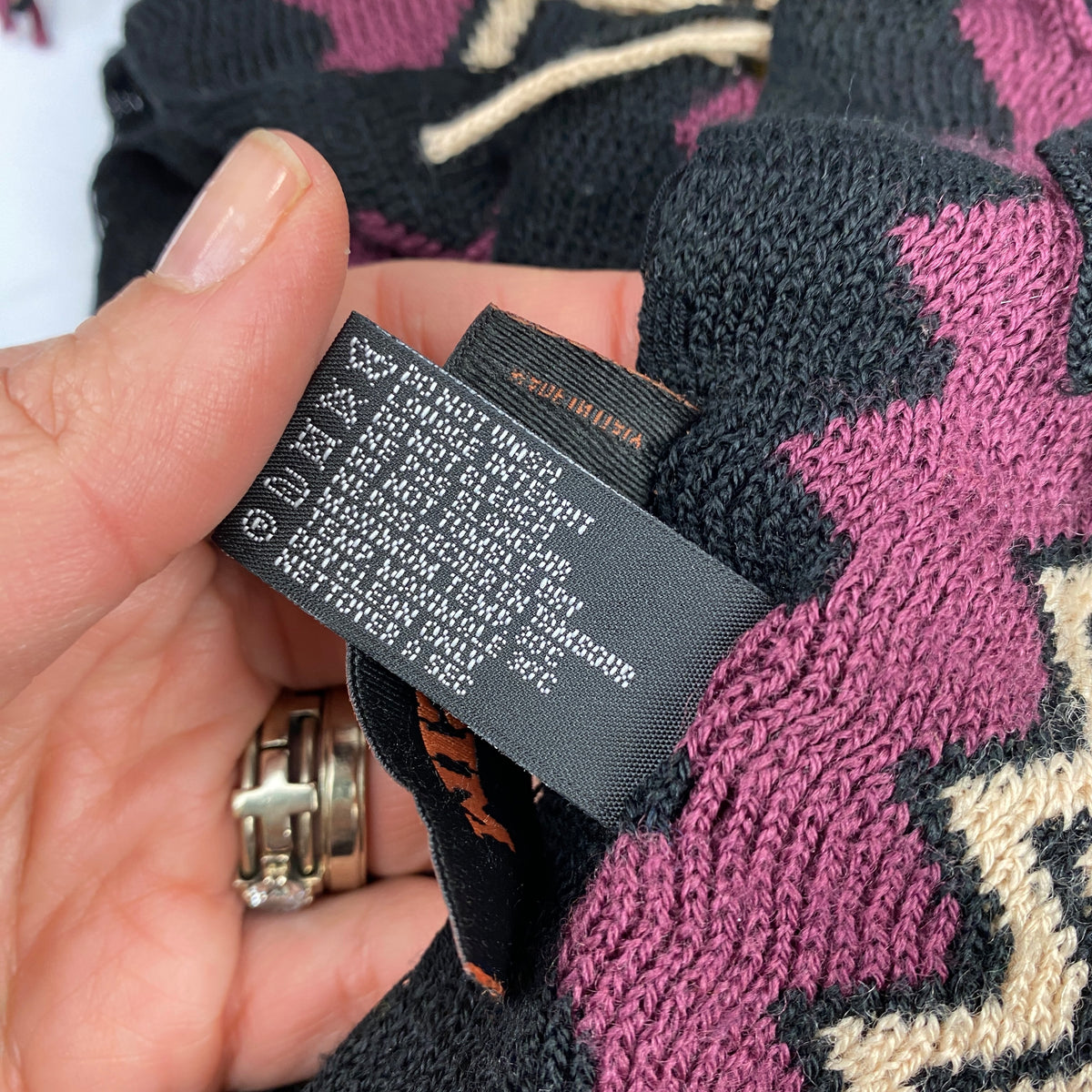Missoni New Cornflower & Khaki Knit Scarf