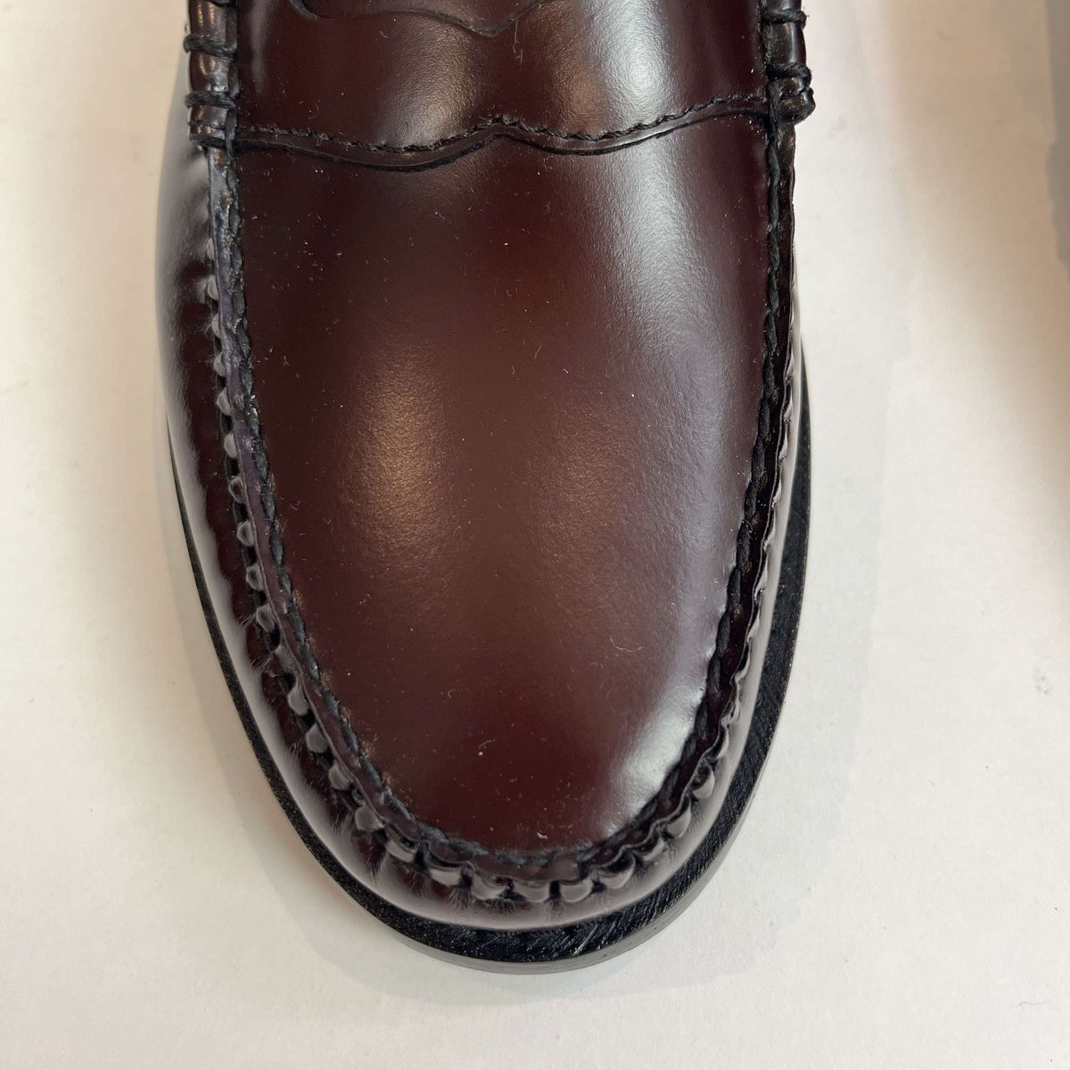 Bass Weejun Brand New £160 Wine Penny Loafers 41