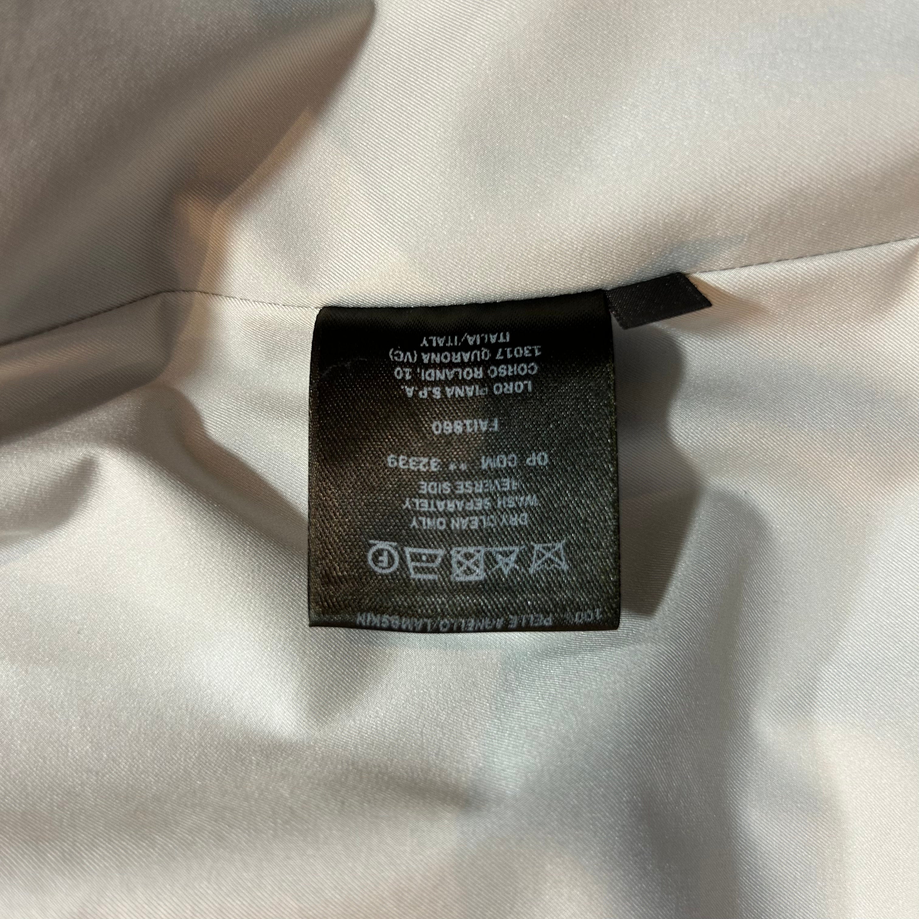 Loro Piana £3600 Black Storm System Ruche Collar Jacket XS