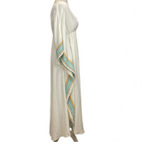 Melissa Odabash Long White Embroidered Kaftan S