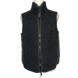 Brunello Cucinelli £2650 Charcoal Cashmere Knit Reversible Gilet L