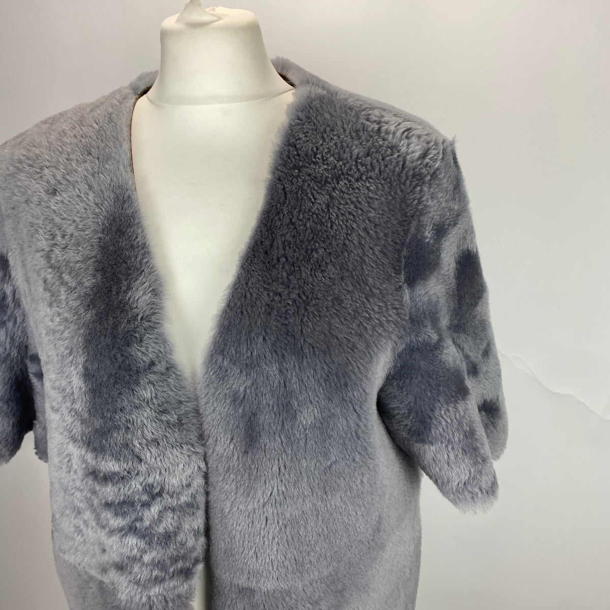 Stoned & Waisted £699 Reversible Shearling Crop Jacket S
