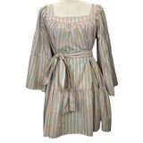 Lisa Marie Fernandez £650 Pastel Weave Tiered Mini Dress XS/S