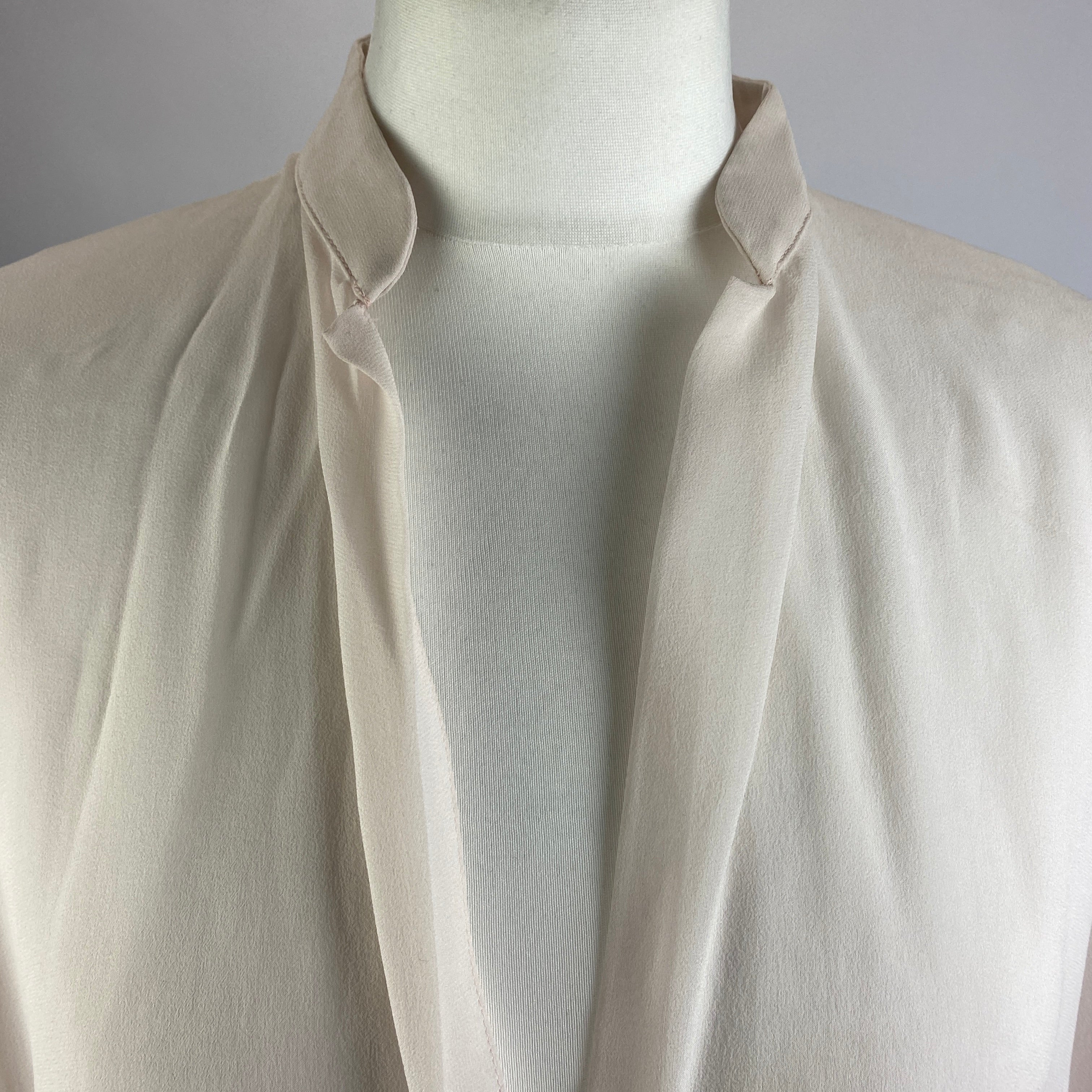 Haider Ackerman Blush Silk Chiffon Blouse O/S