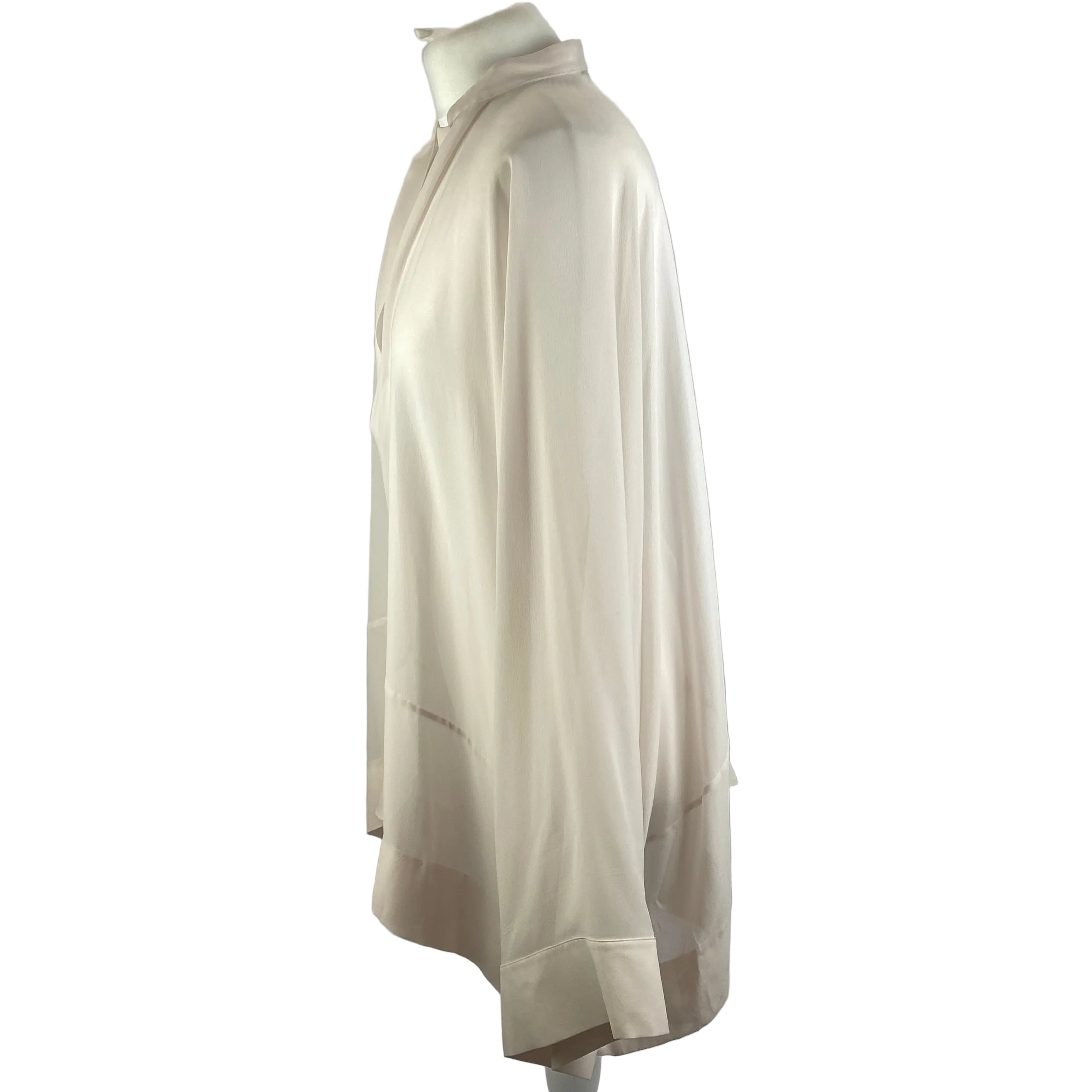 Haider Ackerman Blush Silk Chiffon Blouse O/S