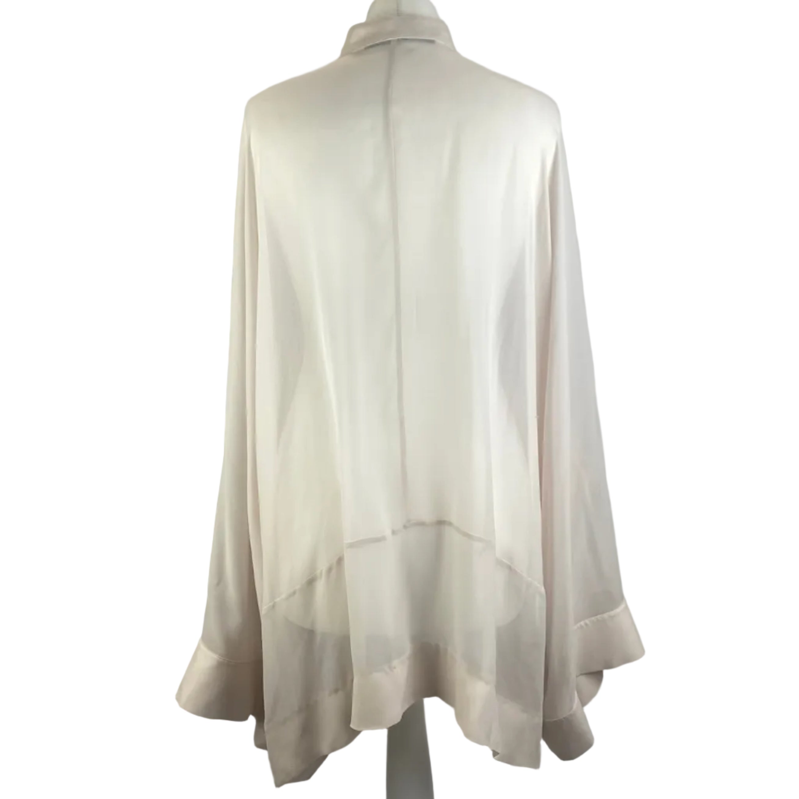 Haider Ackerman Blush Silk Chiffon Blouse O/S