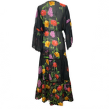 Charo Ruiz £360 Black Bonita Gerba Kaftan Coverup XS