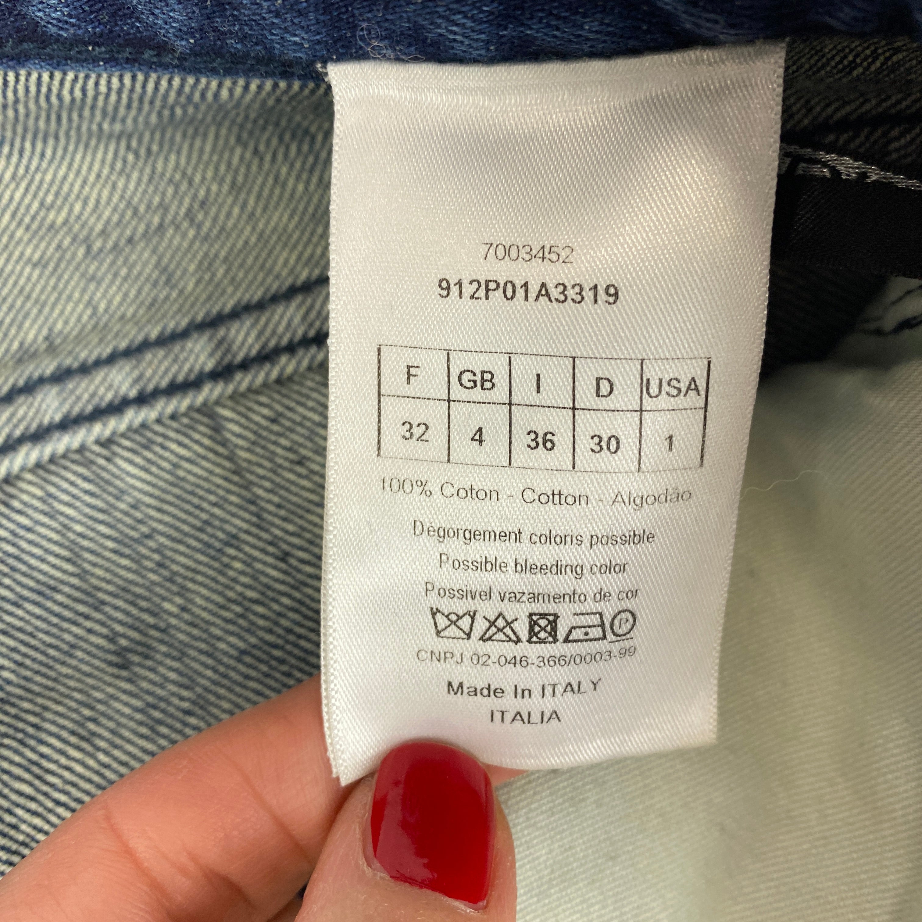 Christian Dior New £1150 Crop Boyfriend 01 Jeans XXS