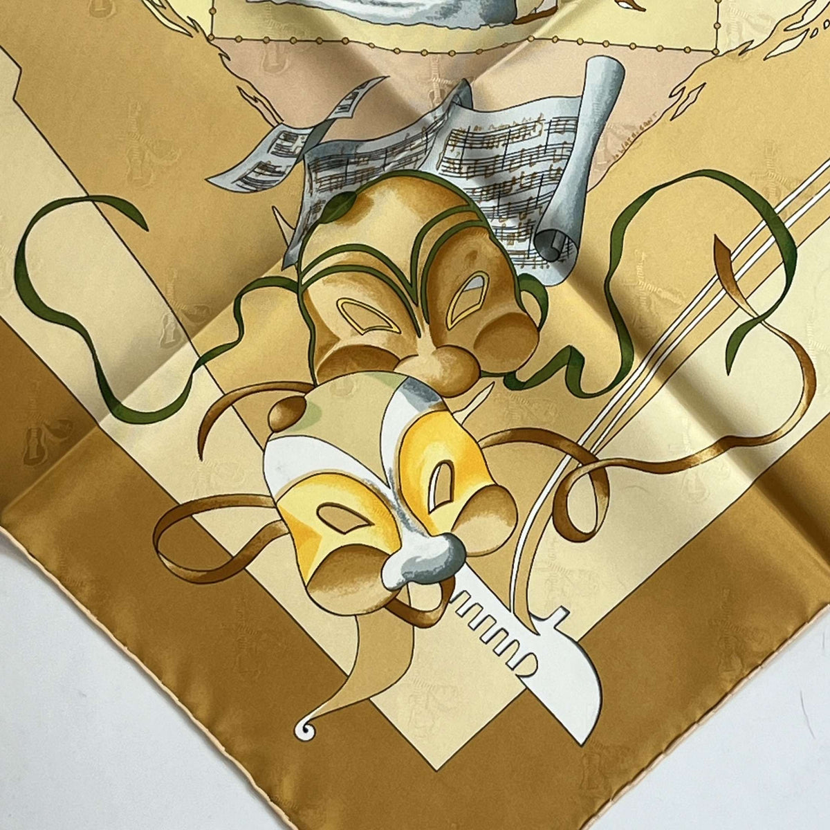 Hermes Super Rare Le Carnival De Venise Print Silk Scarf