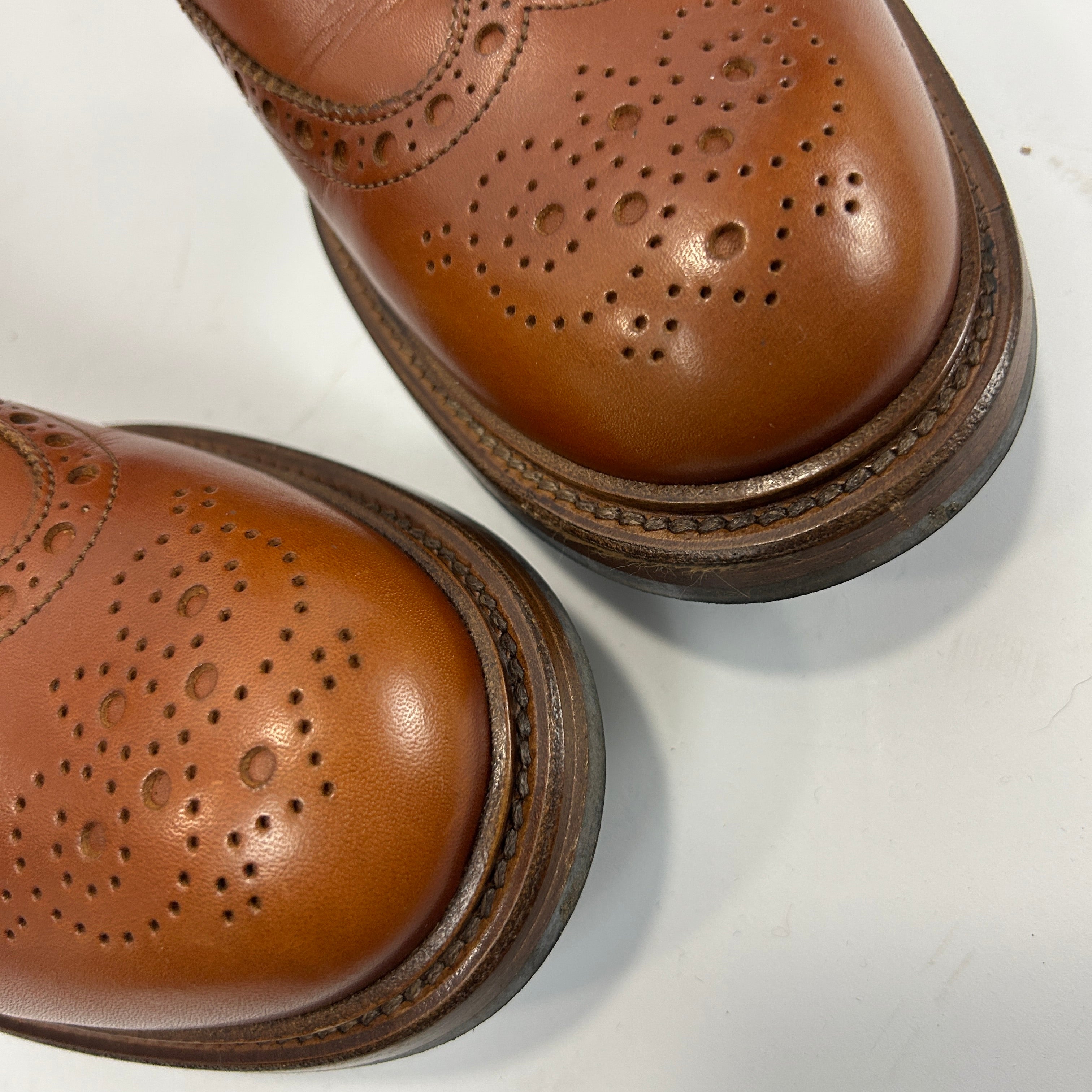 Church's New £975 Tan Leather Brogue Ankle Boots 41