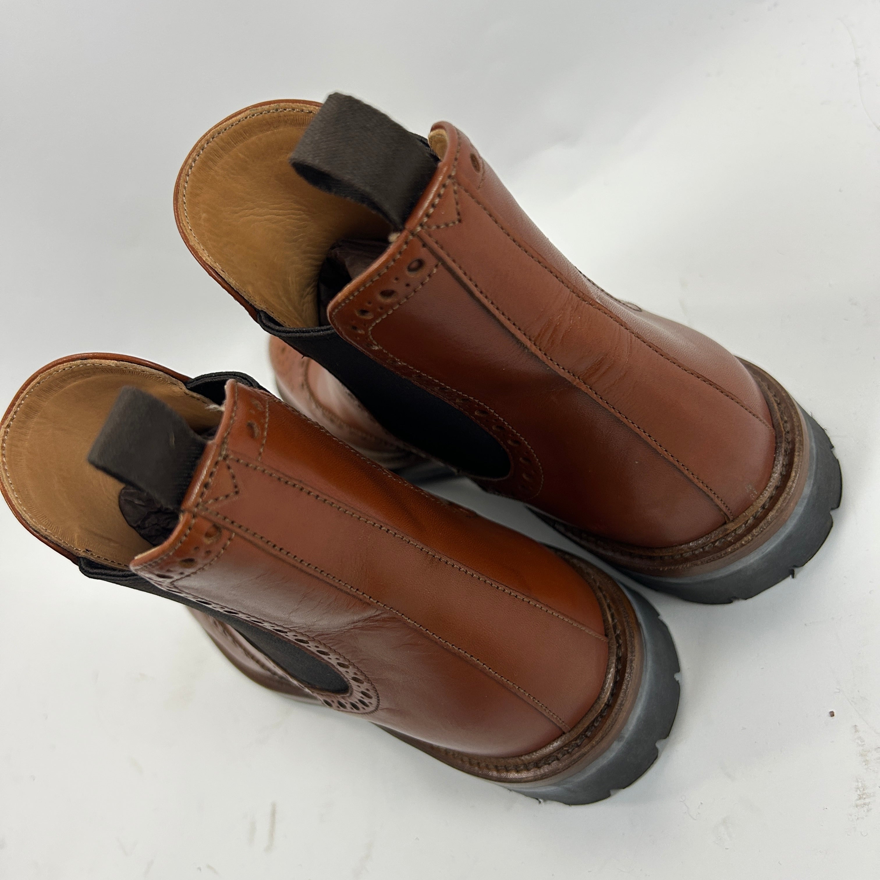 Church's New £975 Tan Leather Brogue Ankle Boots 41