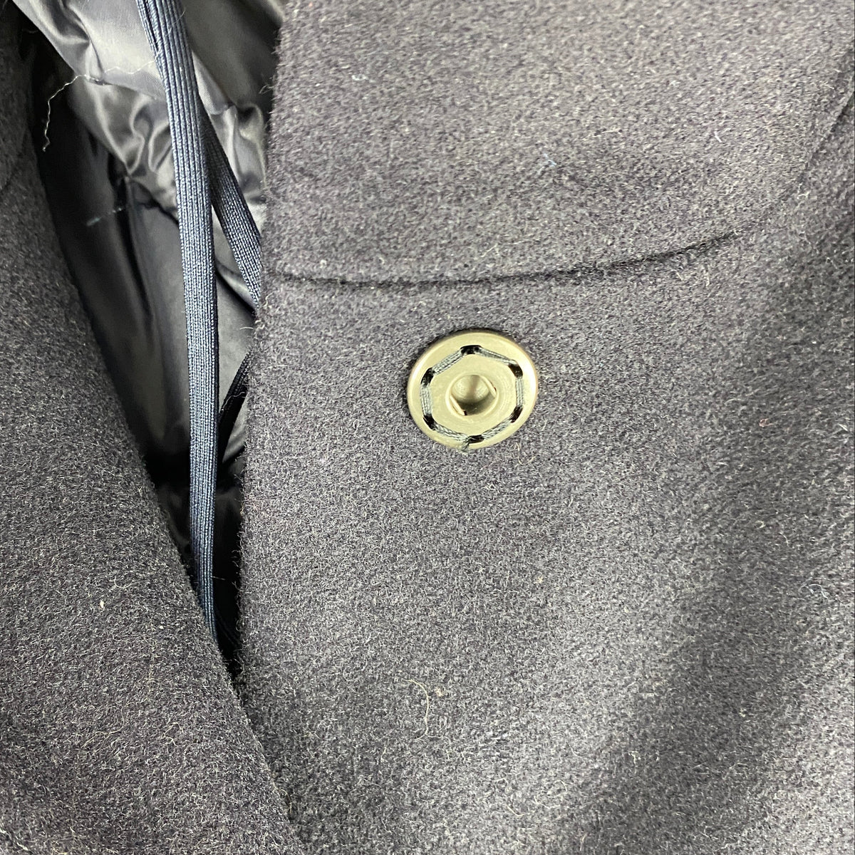 Fay £1277 Navy Wool Toggle Coat XS/S