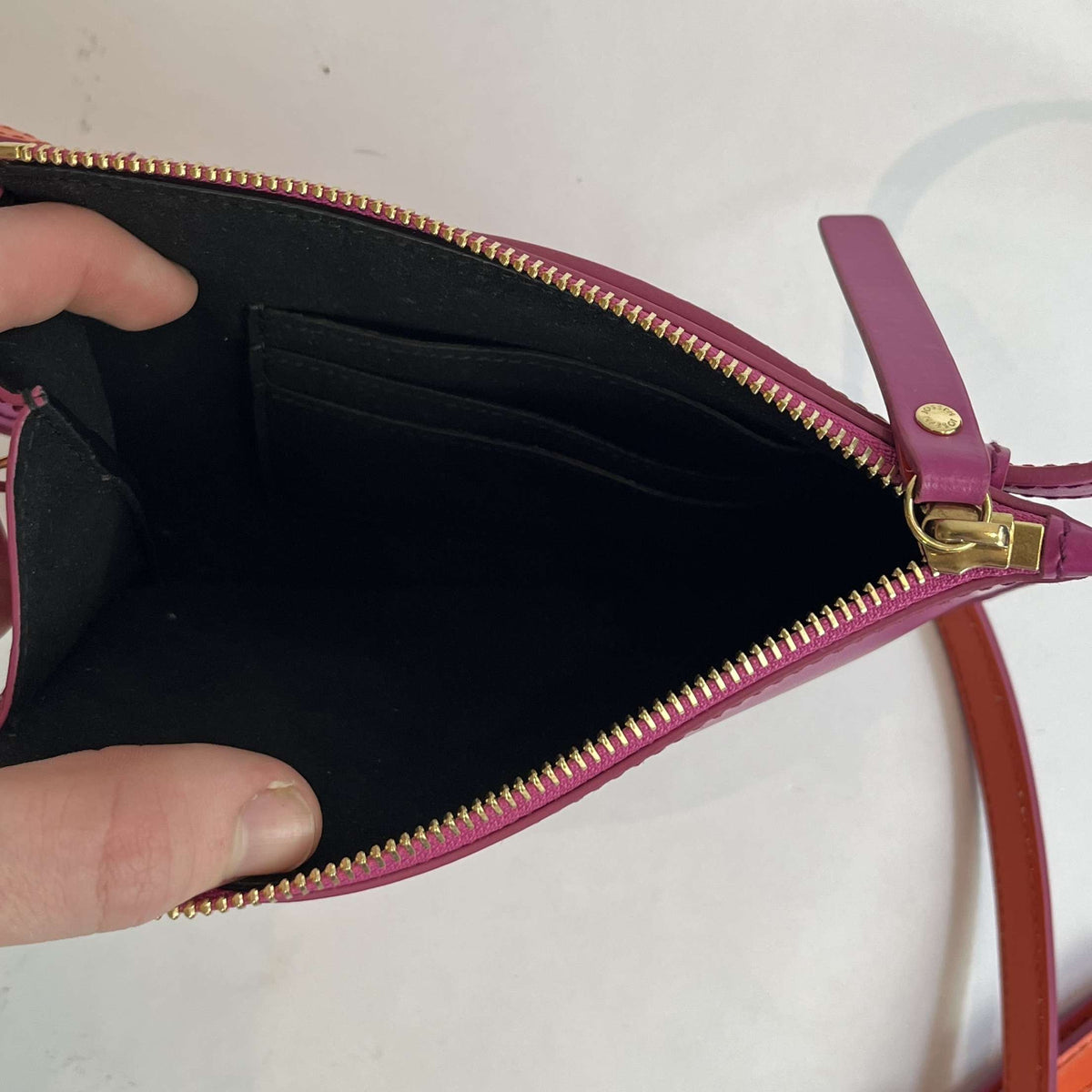 Joseph Flamingo Pink Leather SmallCrossbody Bag