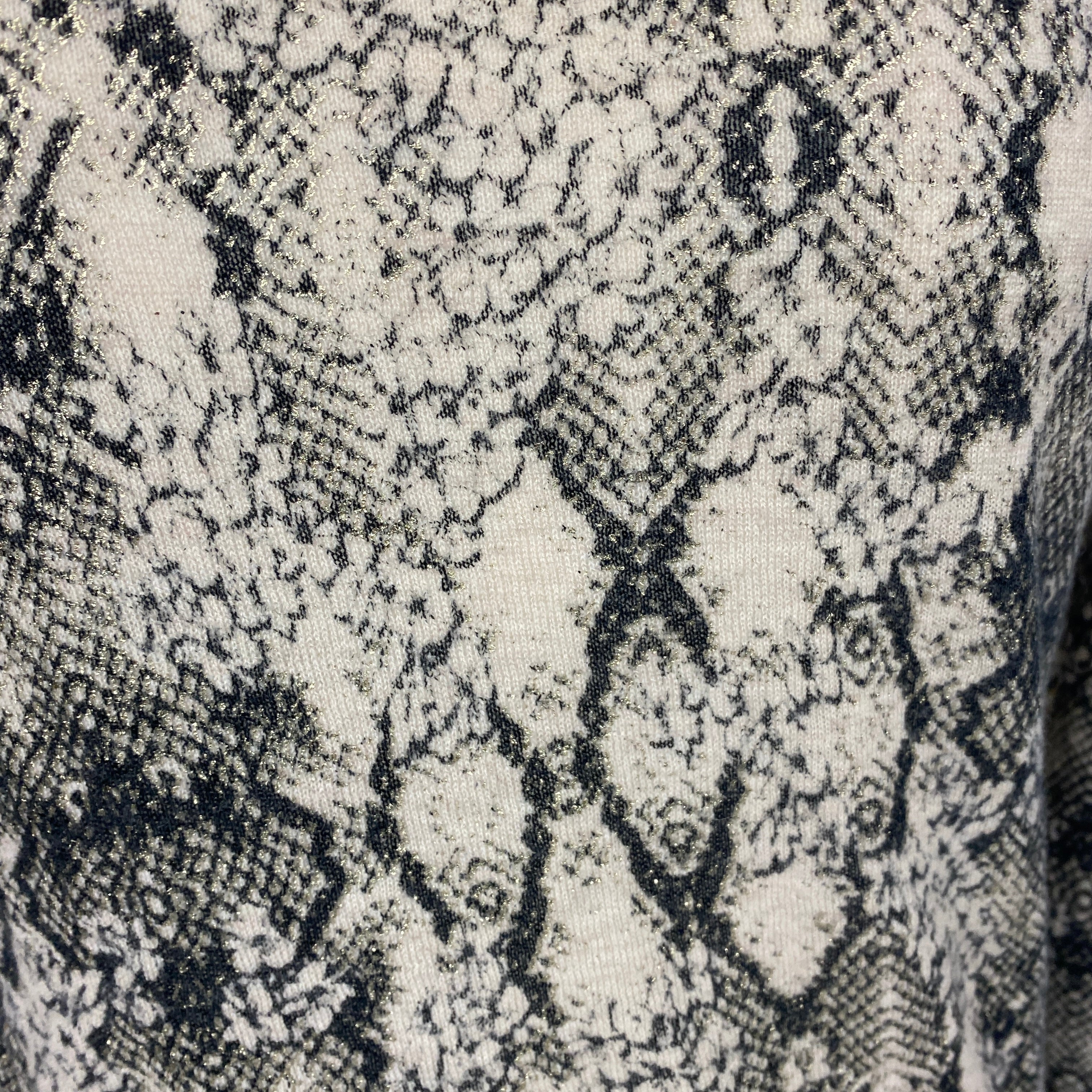 Zadig & Voltaire Black Snakeskin Print Cashmere Sweater S