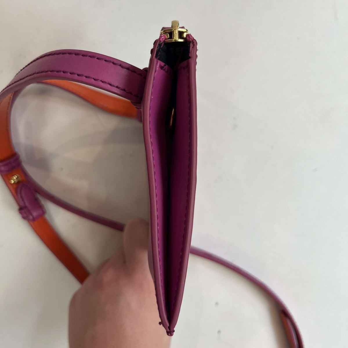 Joseph Flamingo Pink Leather SmallCrossbody Bag