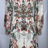 Camilla £878 Cream Bouquet Print Silk Maxi Dress XS