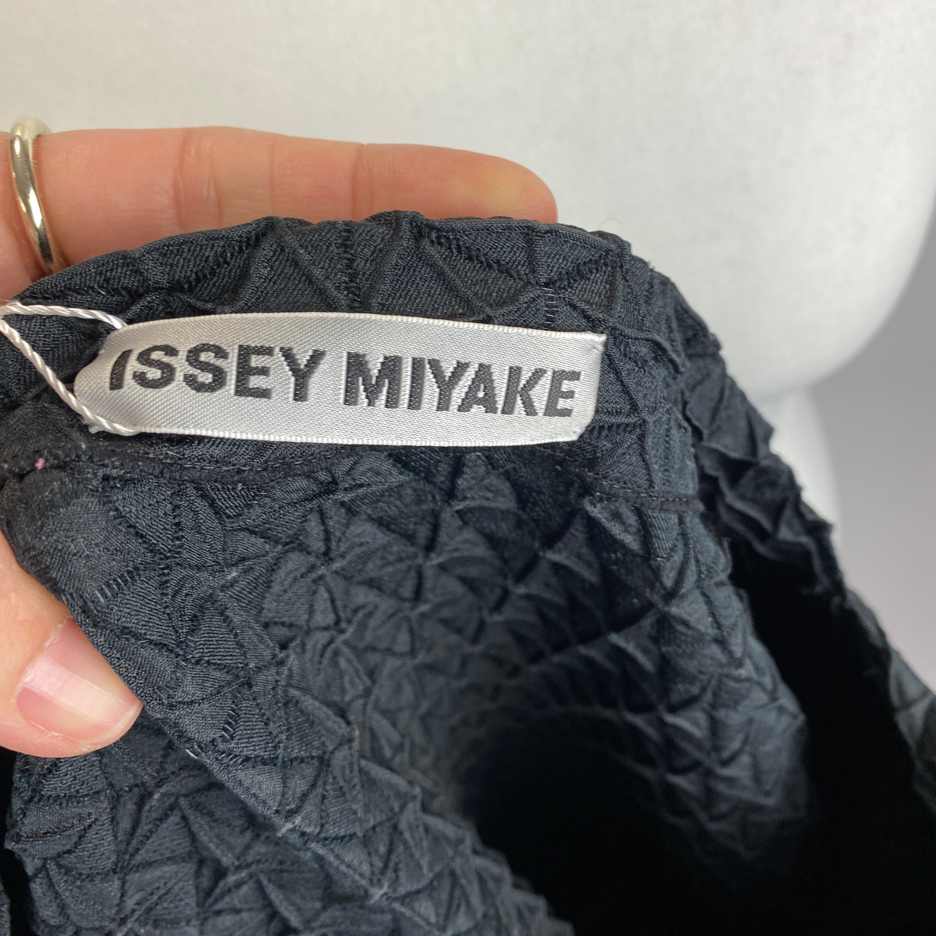 Issey Miyake Black Triangle Superstretch Shift Dress M