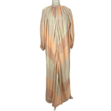 Marrakshi Life £730 Peach & Cream Cotton Maxi Dress O/S