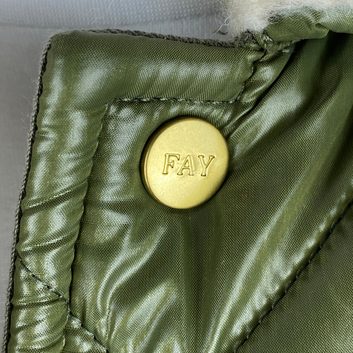 Fay £1100 Sage Quilted Toggle Coat S