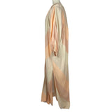 Marrakshi Life £730 Peach & Cream Cotton Maxi Dress O/S