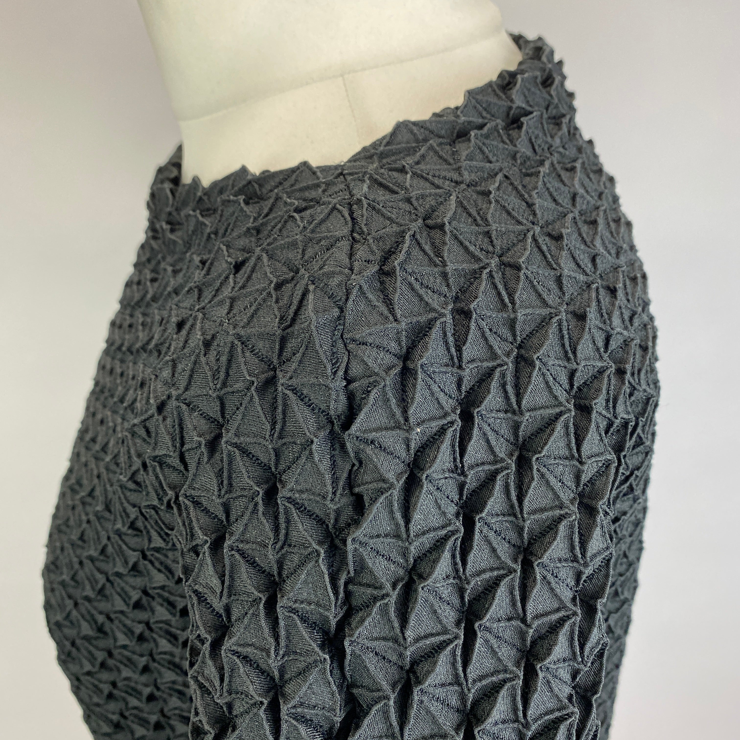 Issey Miyake Black Triangle Superstretch Shift Dress M