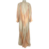 Marrakshi Life £730 Peach & Cream Cotton Maxi Dress O/S