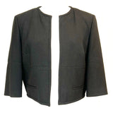 Hugo Boss Black Topstitched Wool Crop Jacket M