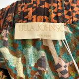Ulla Johnson Sunflower Print Cotton Tiered Skirt XS