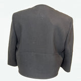 Hugo Boss Black Topstitched Wool Crop Jacket M