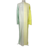 Marrakshi Life £600 Lime & White Cotton Maxi Dress O/S