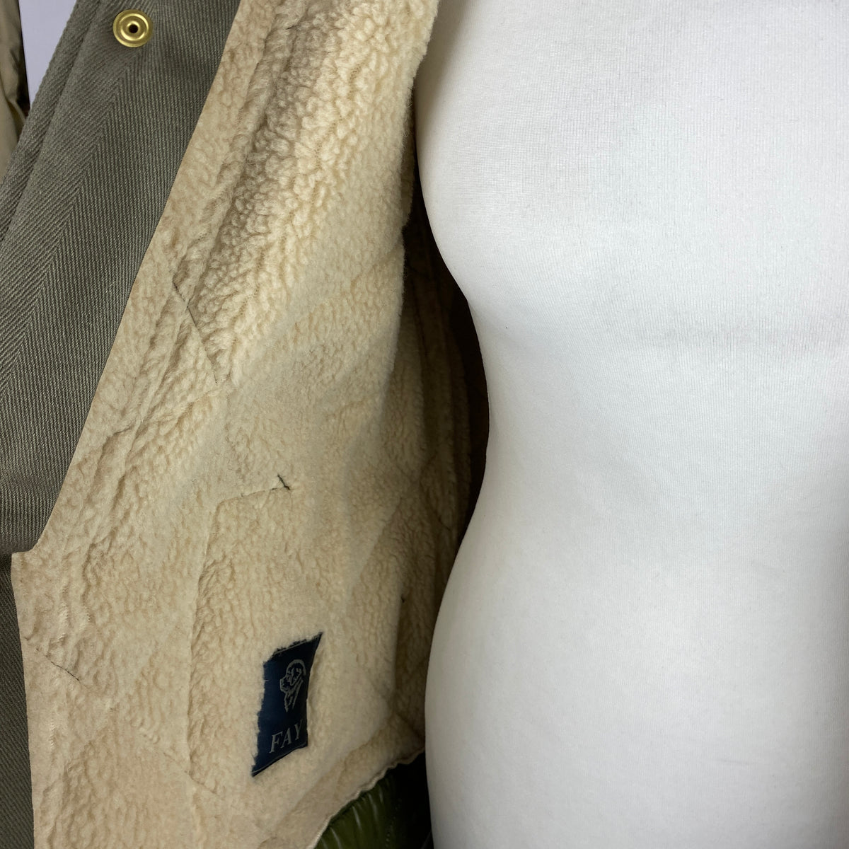 Fay £1100 Sage Quilted Toggle Coat S