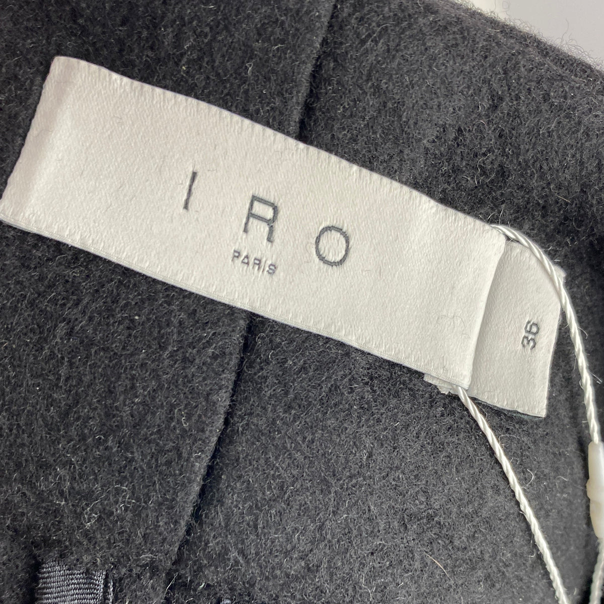 Iro New £1127 Black Ricky Fringed Wool & Cashmere Coat XS/S
