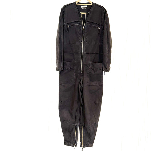 Isabel Marant Etoile Olive Cotton Zippered Jumpsuit S