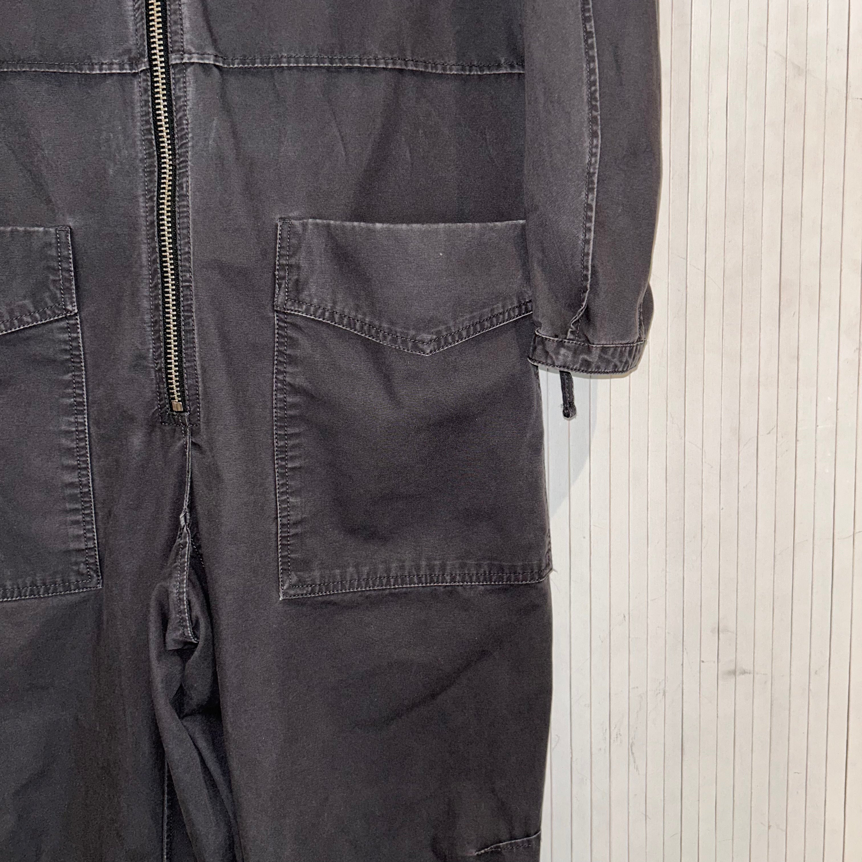 Isabel Marant Etoile Grey Cotton Zippered Jumpsuit XS/S