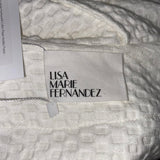 Lisa Marie Fernandez £600 White Honeycomb Cotton Pique Hooded Poncho O/S