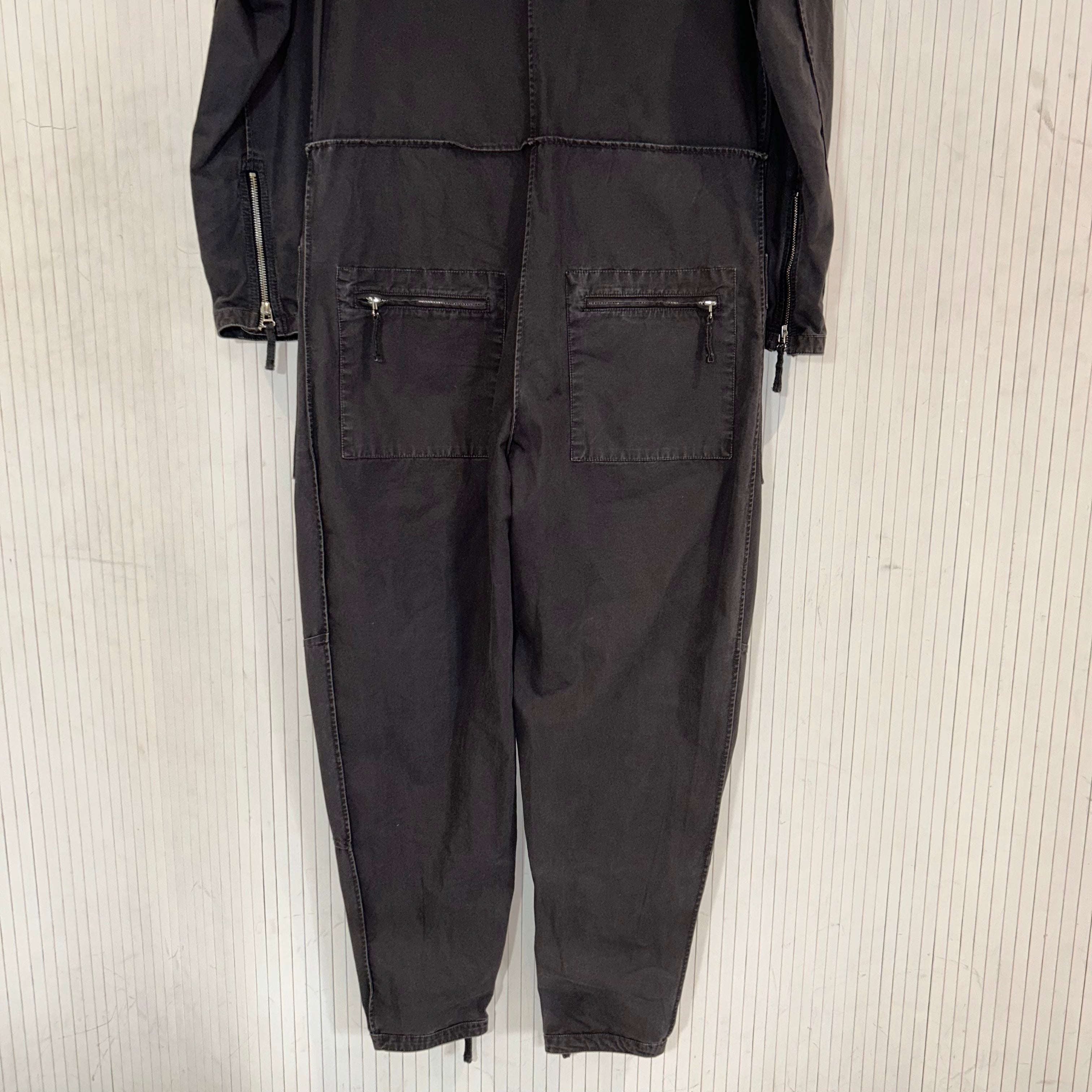 Isabel Marant Etoile Grey Cotton Zippered Jumpsuit XS/S