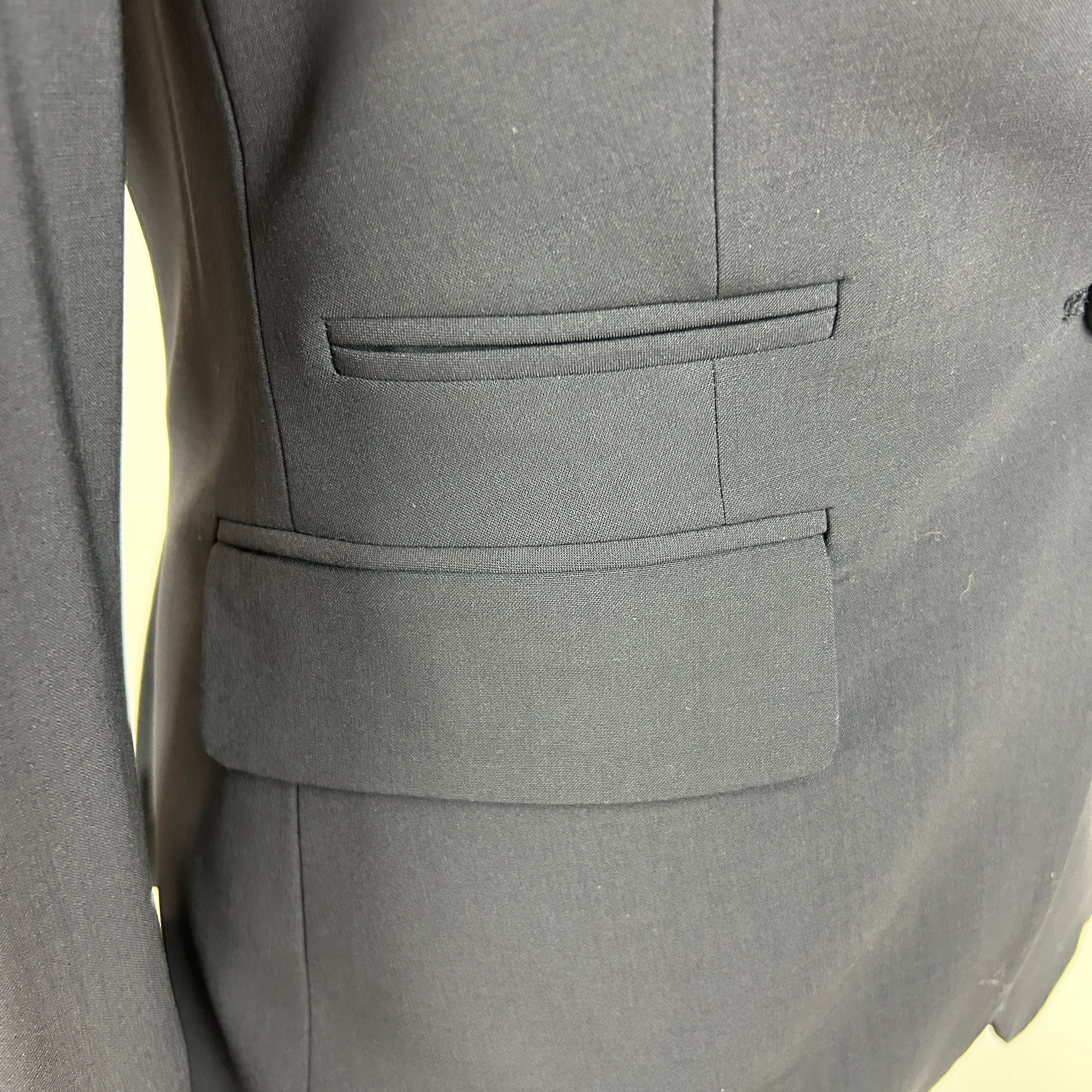 Veronica Beard £548 Navy Stretch Wool Dickey Jacket XS