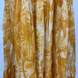 Zimmermann £795 Antique Yellow Bird Print Linen Strappy Maxi Dress S