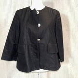 Marni Black Drill Cotton Peplum Jacket S