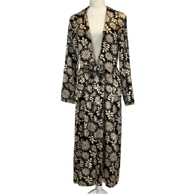 Stella McCartney £225 Black & Cream Floral Silk Kimono M