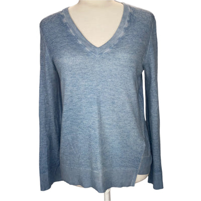 Zadig & Voltaire Blue Mottled Cotton Mix Rilby Top S