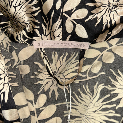 Stella McCartney £225 Black & Cream Floral Silk Kimono M