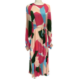 Essentiel Antwerp Peach & Pink Print Crepe Maxi Dress S/M