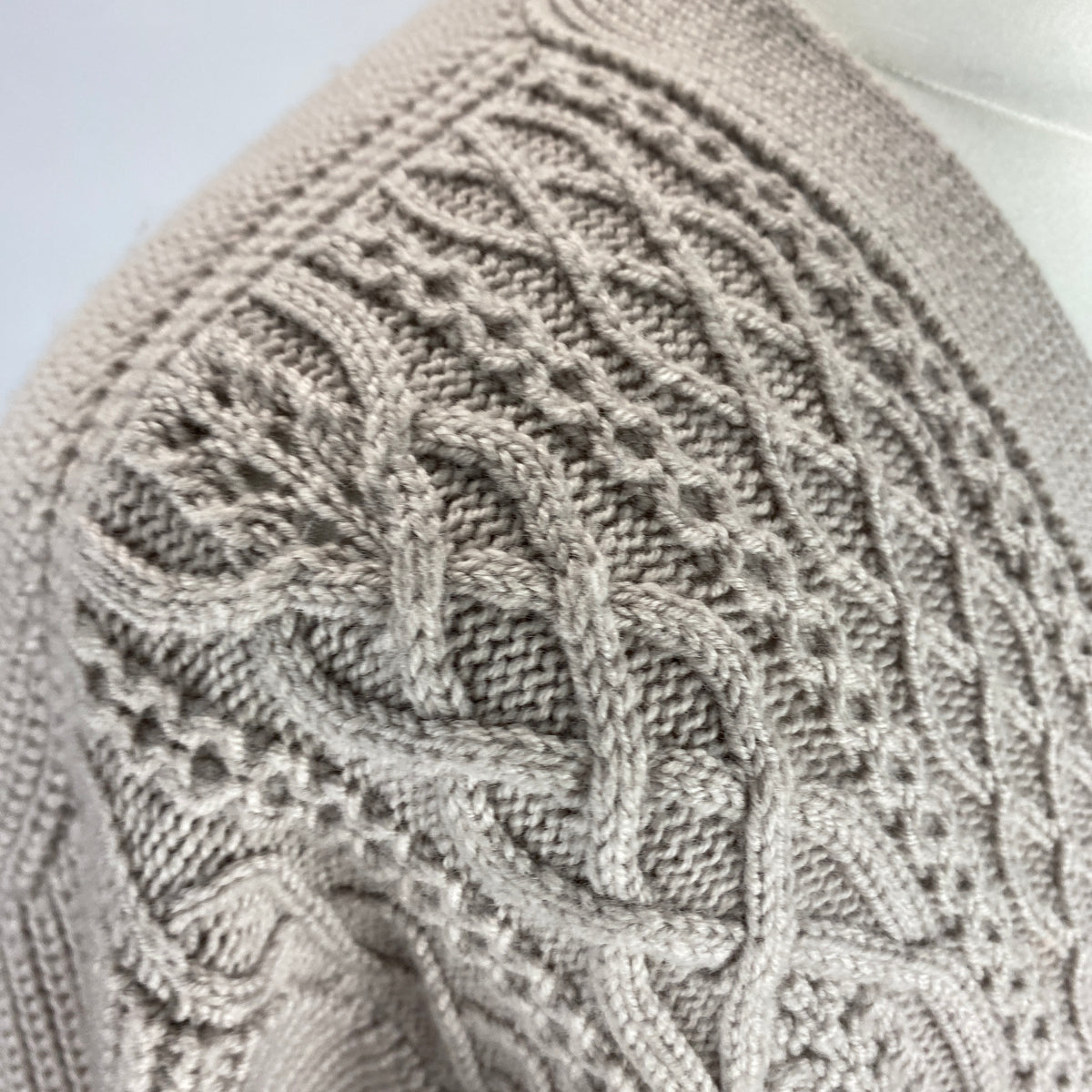 3.1 Phillip Lim Putty Thick Cable Knit Cardigan M