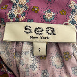Sea New York Lilac Pleated Sleeve Blouse S