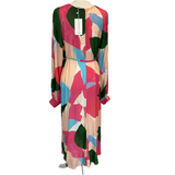 Essentiel Antwerp Peach & Pink Print Crepe Maxi Dress S/M