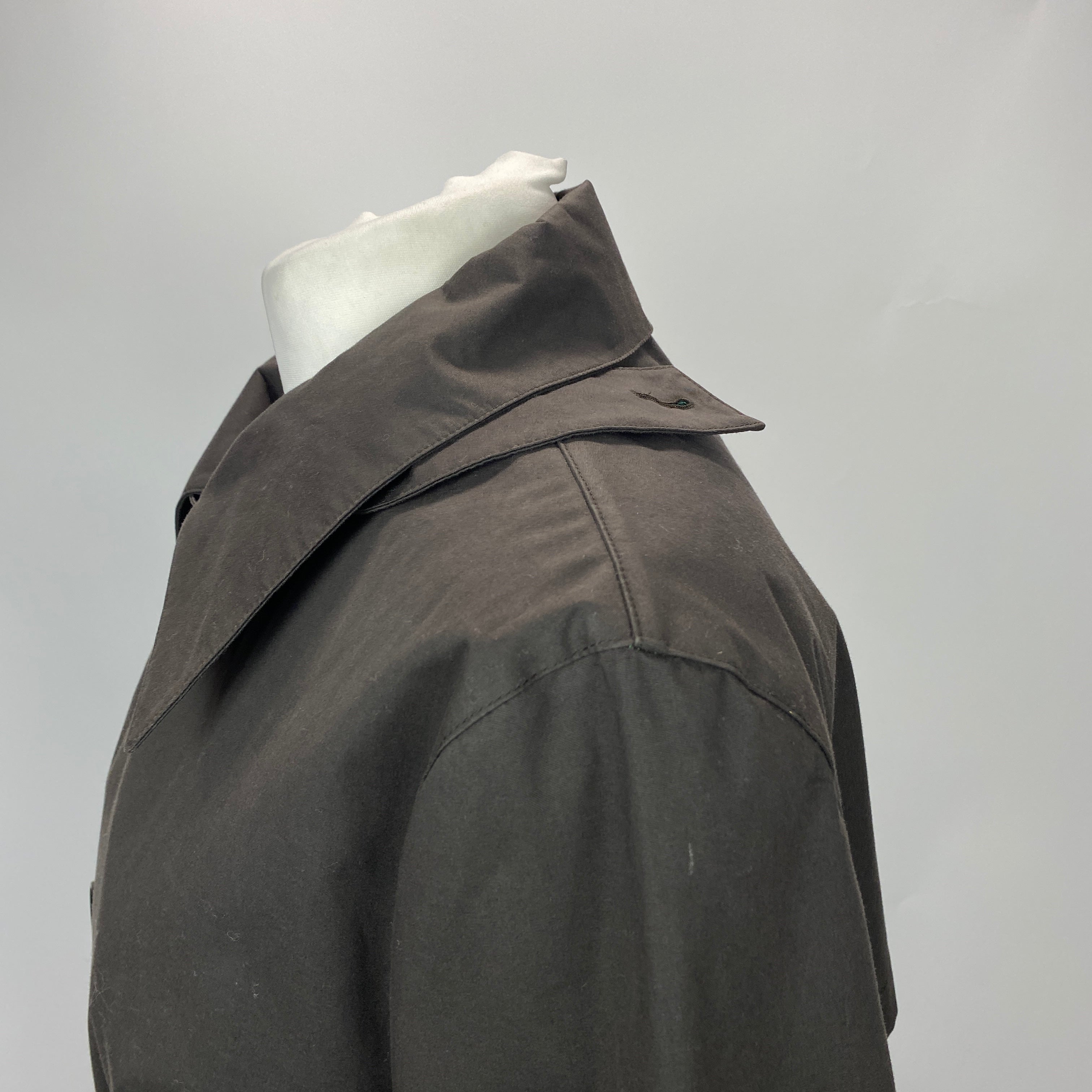 Bottega Veneta New £2100 Brown Resinated Cotton Trench Coat XS