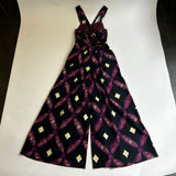 Ulla Johnson Navy & Violet Print Cotton Jumpsuit XS