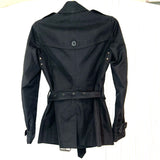 Burberry Brit Black Classic Short Trench Coat XXS