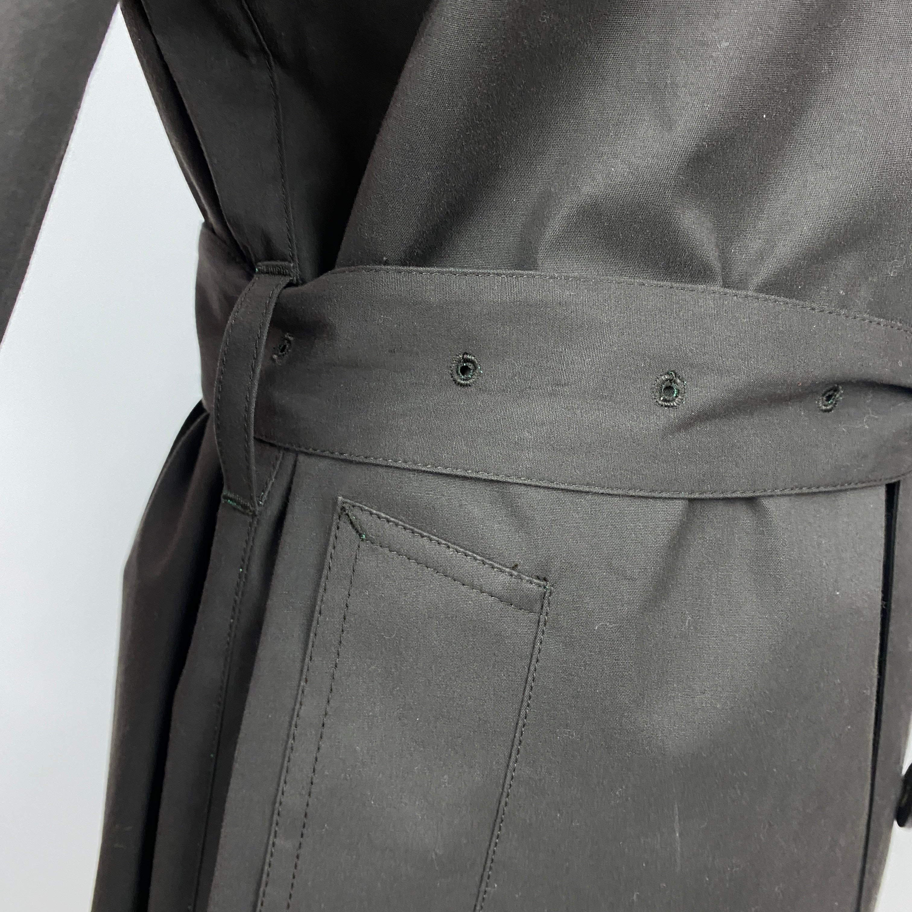 Bottega Veneta New £2100 Brown Resinated Cotton Trench Coat XS